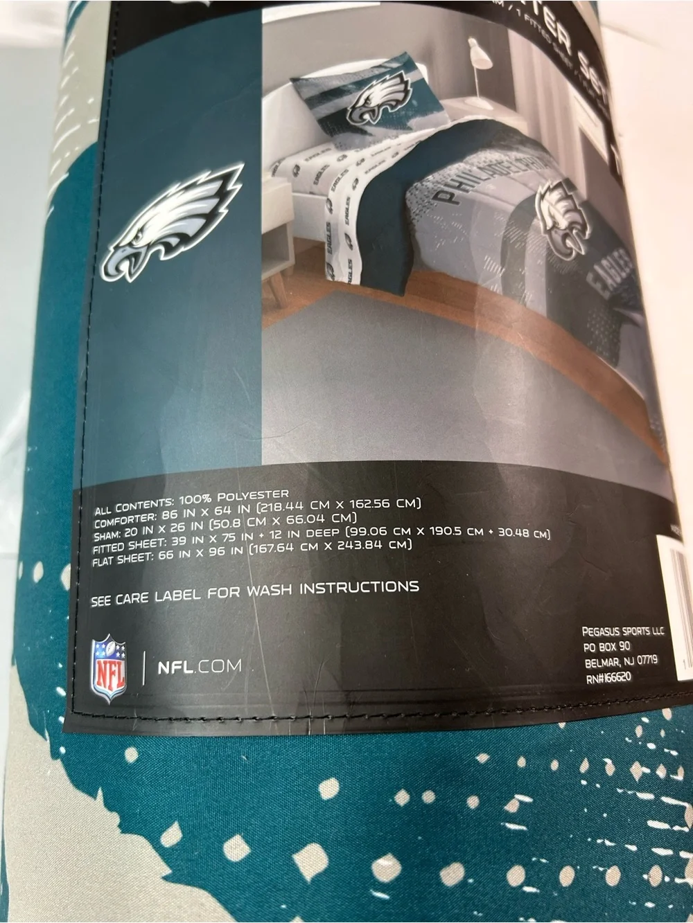 NEW NFL Philadelphia Eagles Slanted Stripped Twin Bed in a Bag 4pc Set
